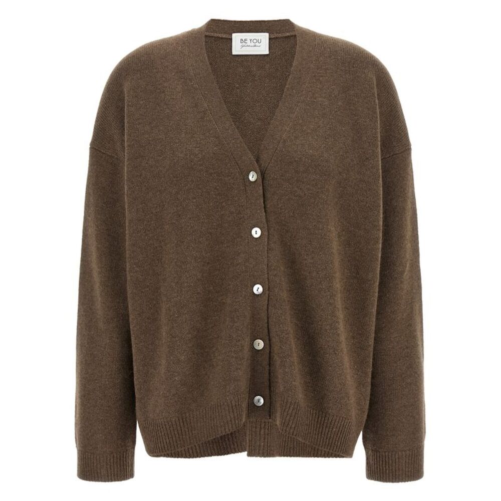 BE YOU Brown Cashmere Women's Cardigan